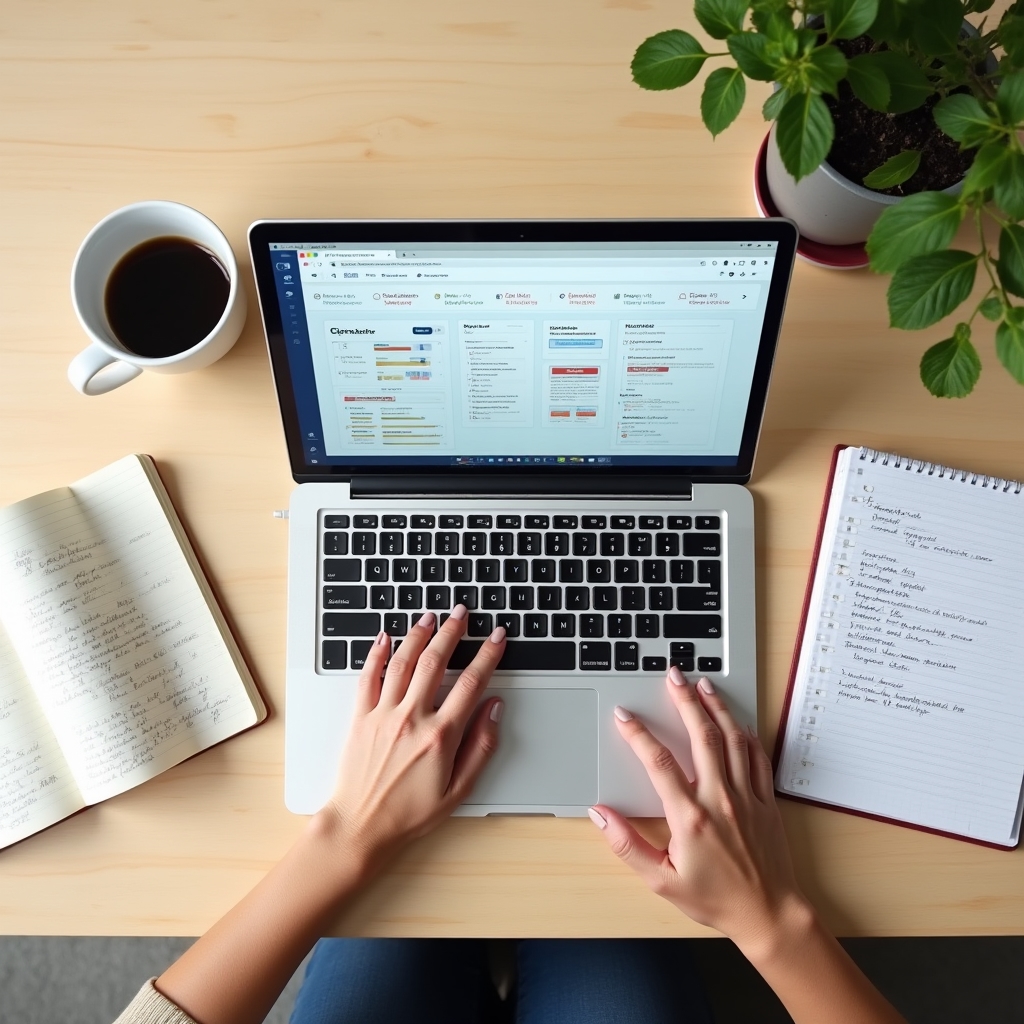 Overview of the Lendavento digital learning platform on a laptop screen