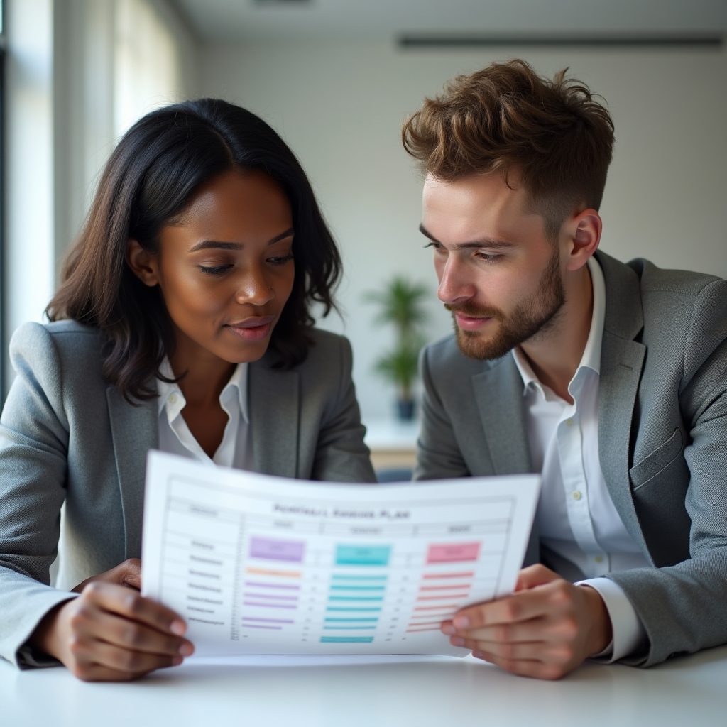 Coach and student reviewing a personalised learning plan